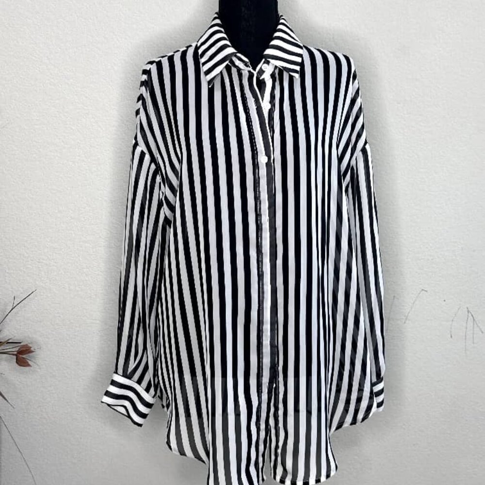 Classic Striped Collared Shirt